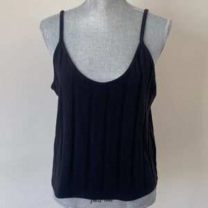 Madewell Ribbed Tank Top Black Size Large